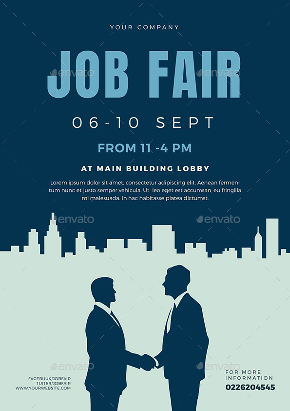 Job Fair Flyer Template 02, Print Templates GraphicRiver